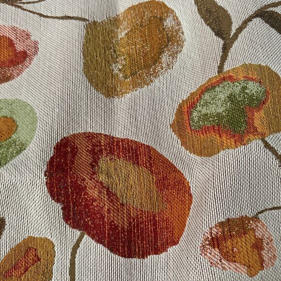 Set of 2 Large 18" Cottagecore Floral Autumn Jacquard Pillow Covers Cases Decor - Picture 3 of 11